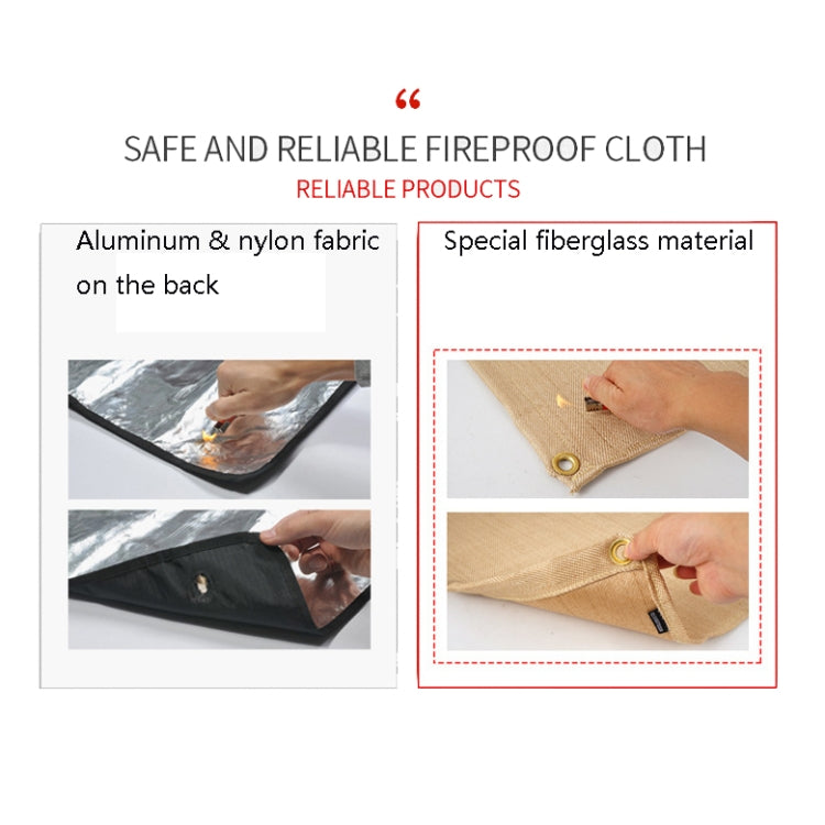 CLS Outdoor Camping Fireproof Cloth Picnic Barbecue Heat Insulation Mat Flame Retardant Fiberglass Fire Blanket, Size: 50cm x 50cm