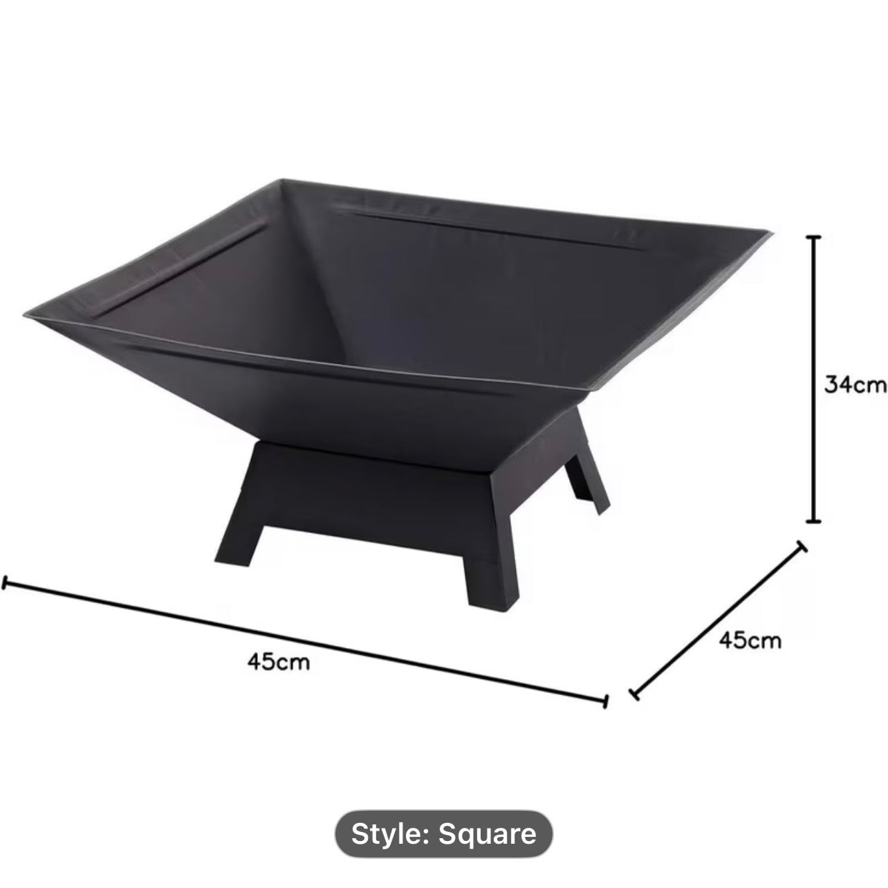 Outdoor Firepit with BBQ Grill, heater.