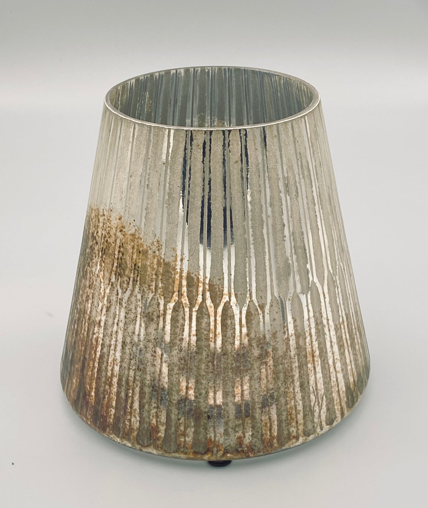 Grey And Bronze Ombre Large Conical Candle Holder/Planter
