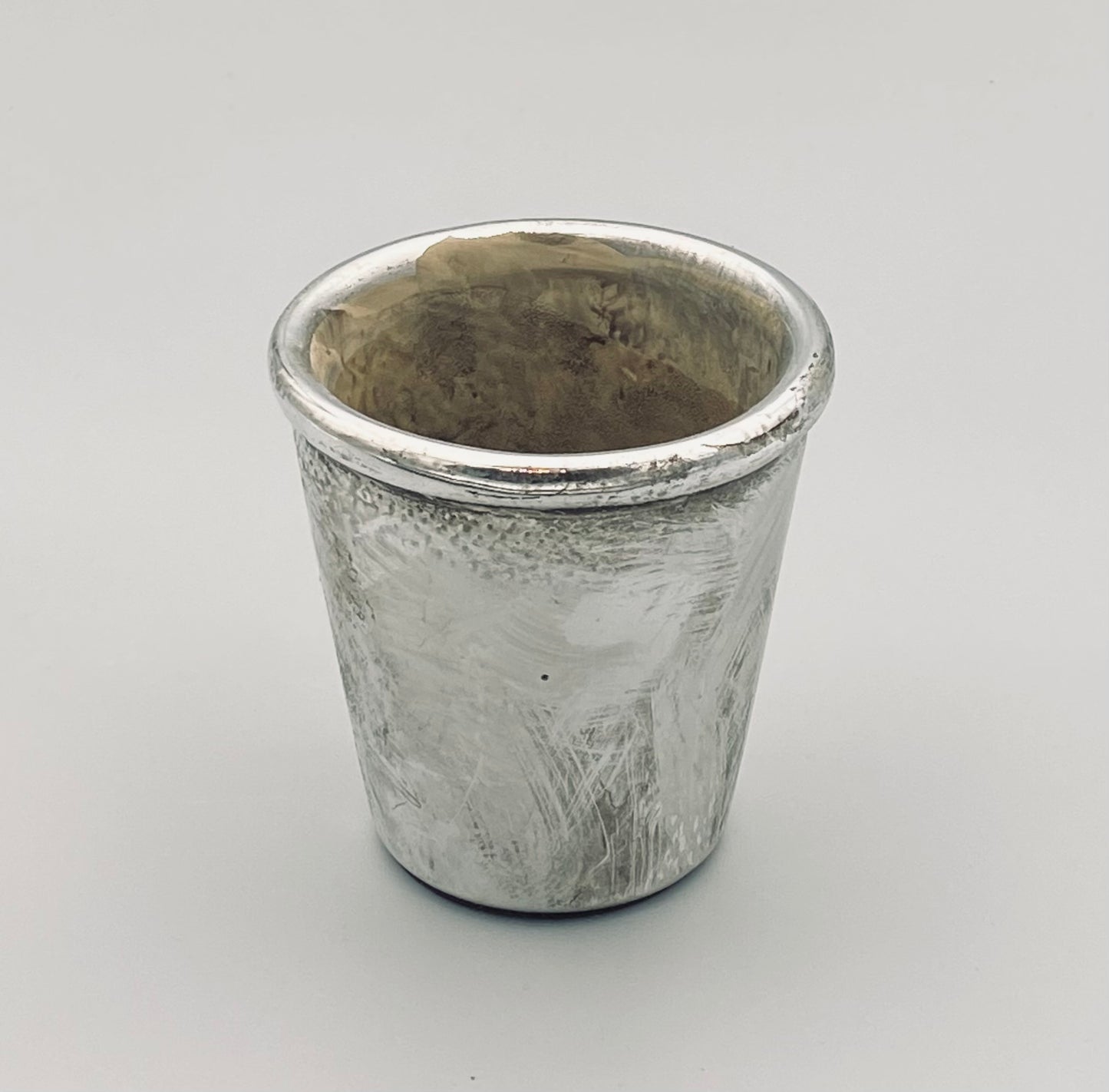 Tiny Silver Flower Pot