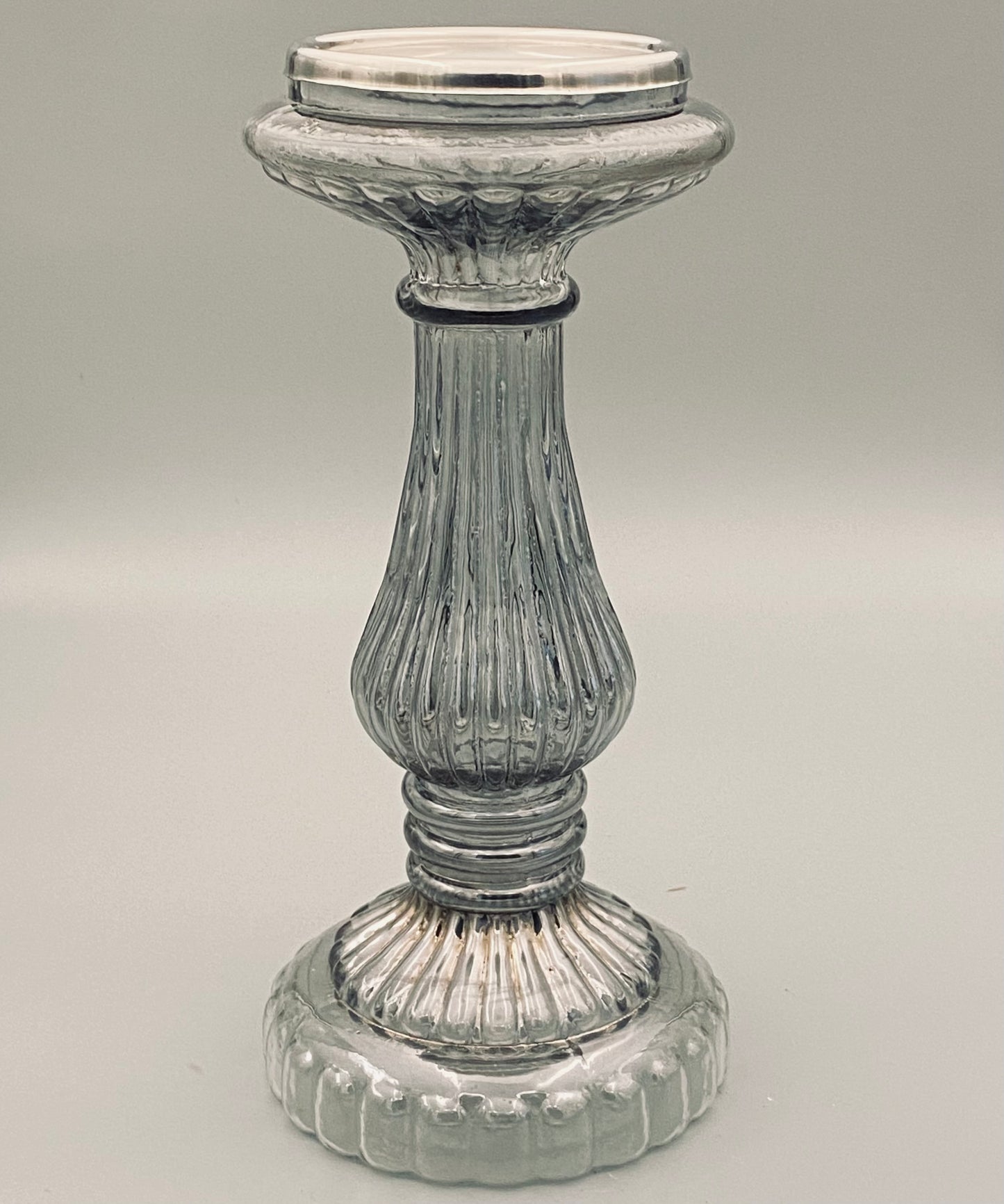 Smoked Glass Medium Candle Pillar